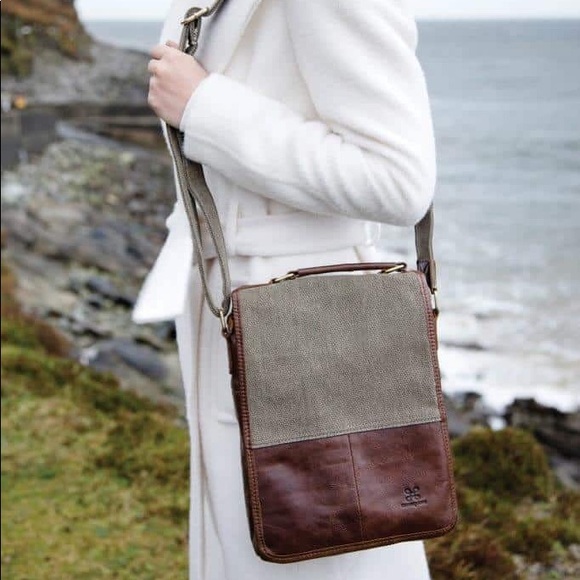 Carraig Donn Handbags - Carraig Donn Irish made leather and canvas crossbody bag